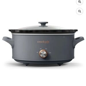 Crock-Pot Gray 7-Quart Slow Cooker with Glass Lid